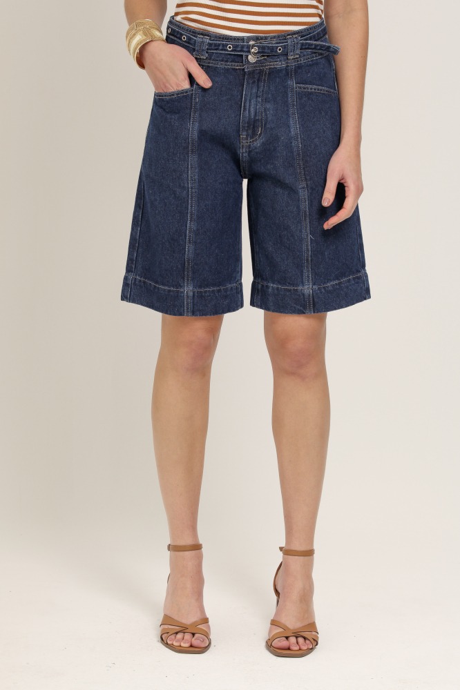 9036961 - Bermuda Jeans com Cinto JEANS 9036961 - Bermuda Jeans com Cinto JEANS