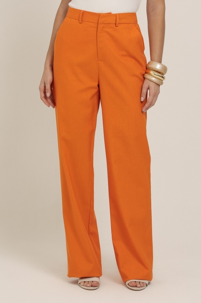 9036966 - Calça De Linho Reta LARANJA