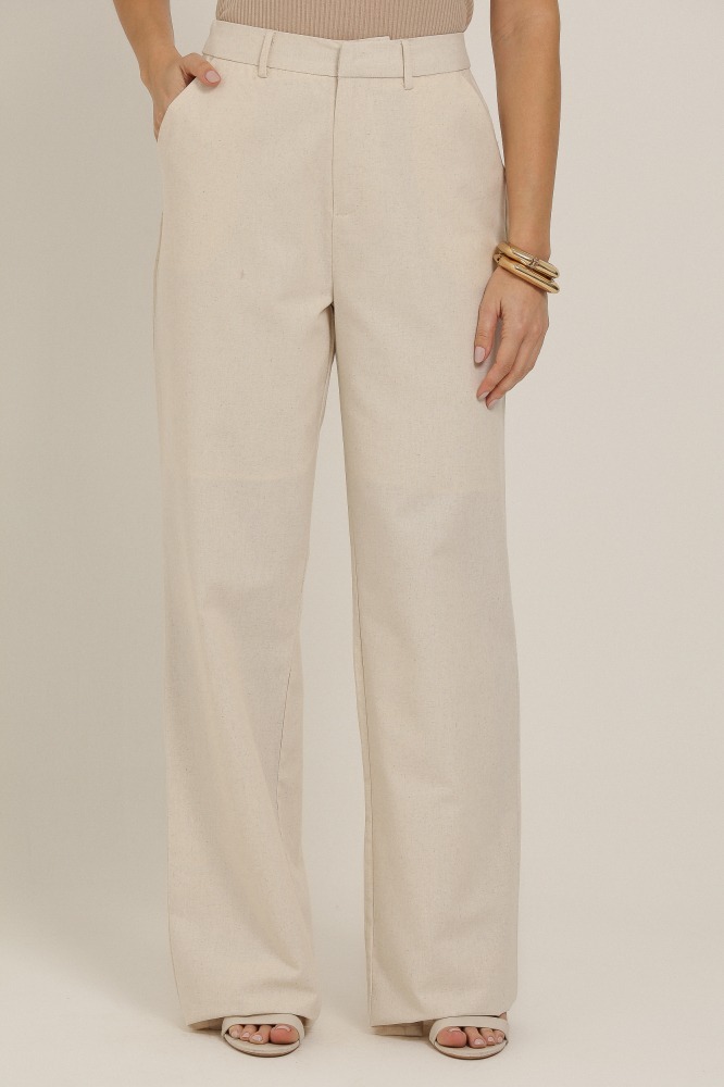 9036966 - Calça De Linho Reta NATURAL 9036966 - Calça De Linho Reta NATURAL