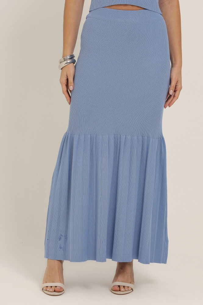 9036972 - Saia Tricot Peplum AZUL - Imagem 2