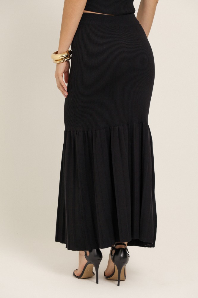 9036972 - Saia Tricot Peplum PRETO