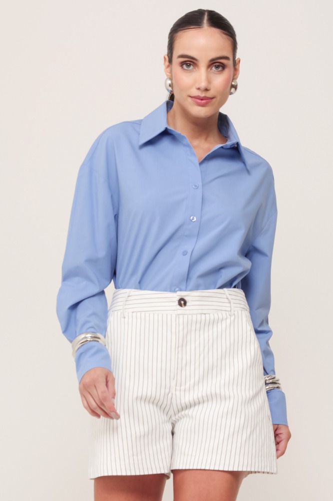 9036987 - Camisa Tricoline Básica AZUL 9036987 - Camisa Tricoline Básica AZUL