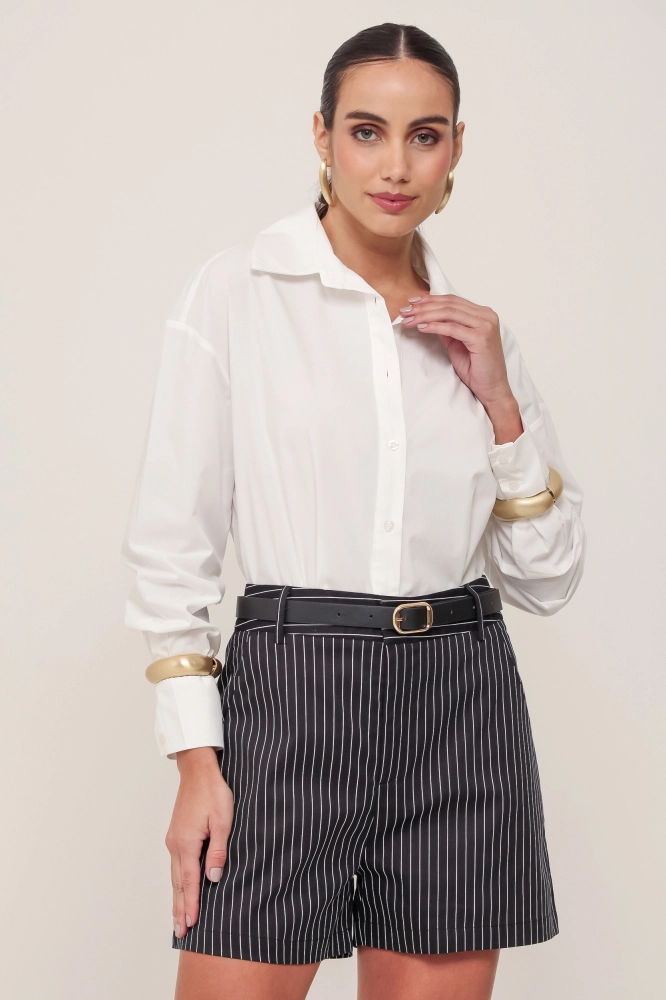 9036987 - Camisa Tricoline Básica OFF-WHITE