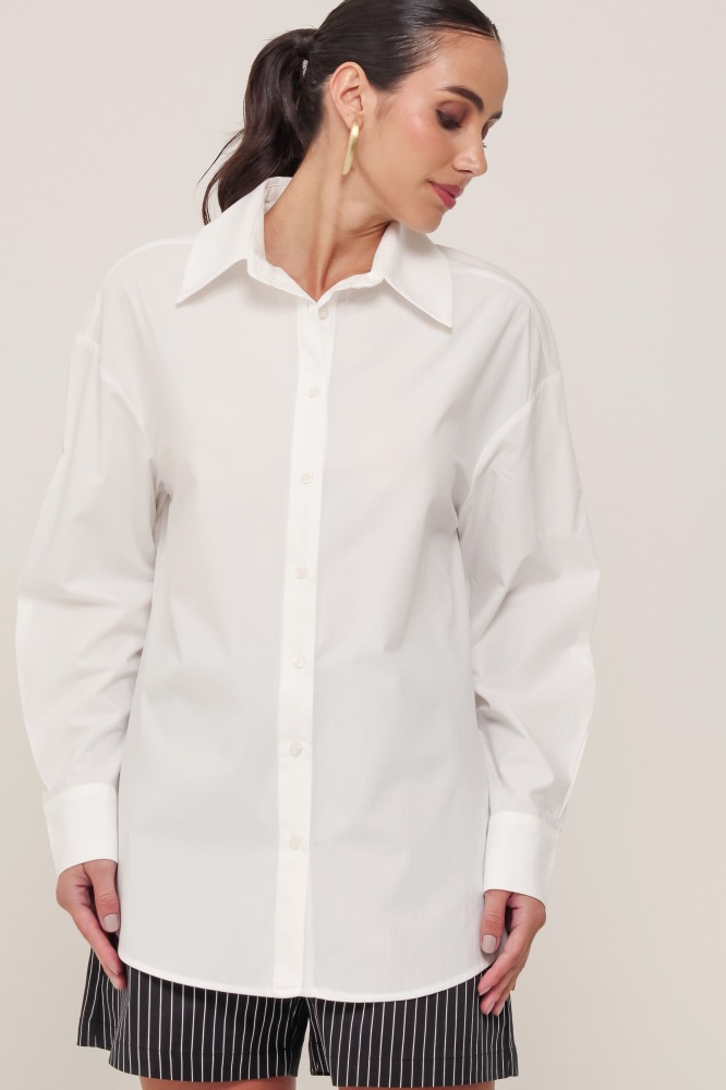 9036987 - Camisa Tricoline Básica OFF-WHITE