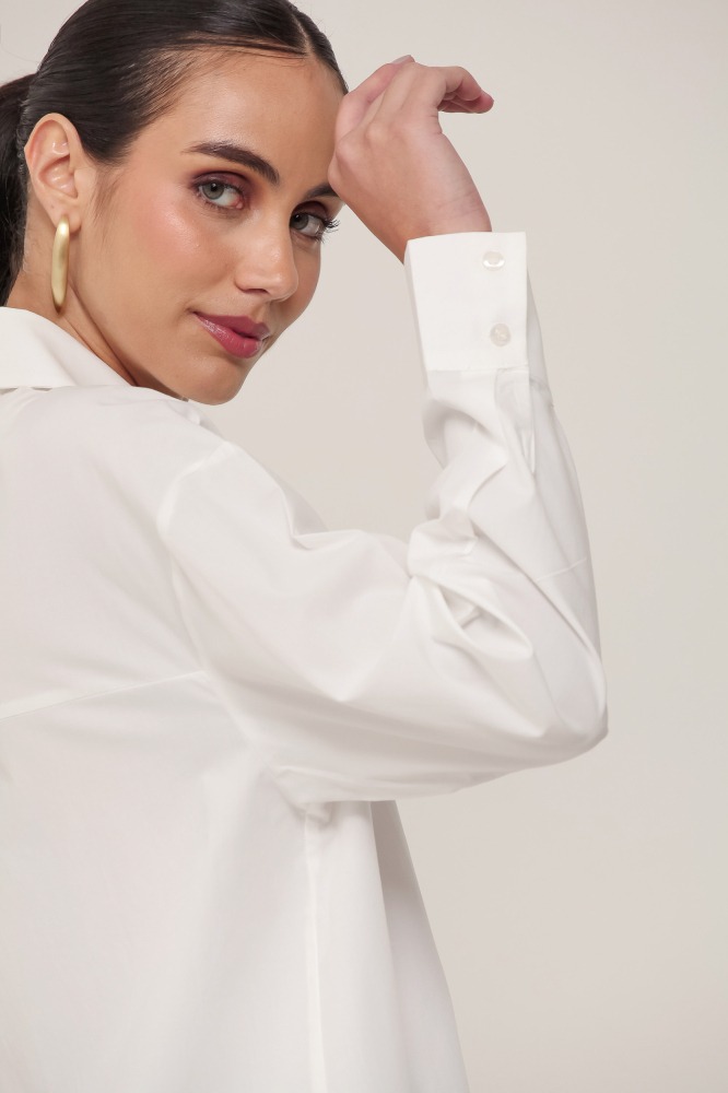 9036987 - Camisa Tricoline Básica OFF-WHITE