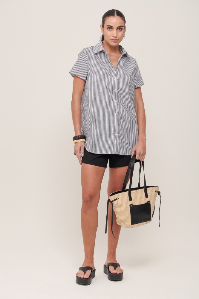 9036999 - Camisa Manga Curta Listrada PRETO