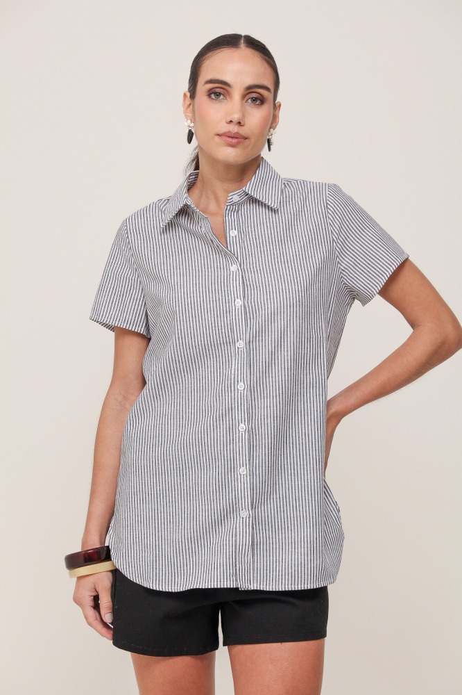 9036999 - Camisa Manga Curta Listrada PRETO