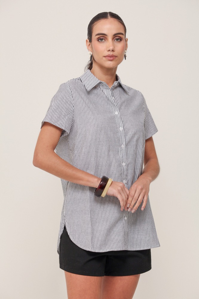 9036999 - Camisa Manga Curta Listrada PRETO