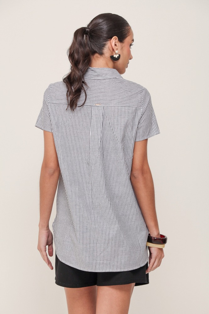 9036999 - Camisa Manga Curta Listrada PRETO