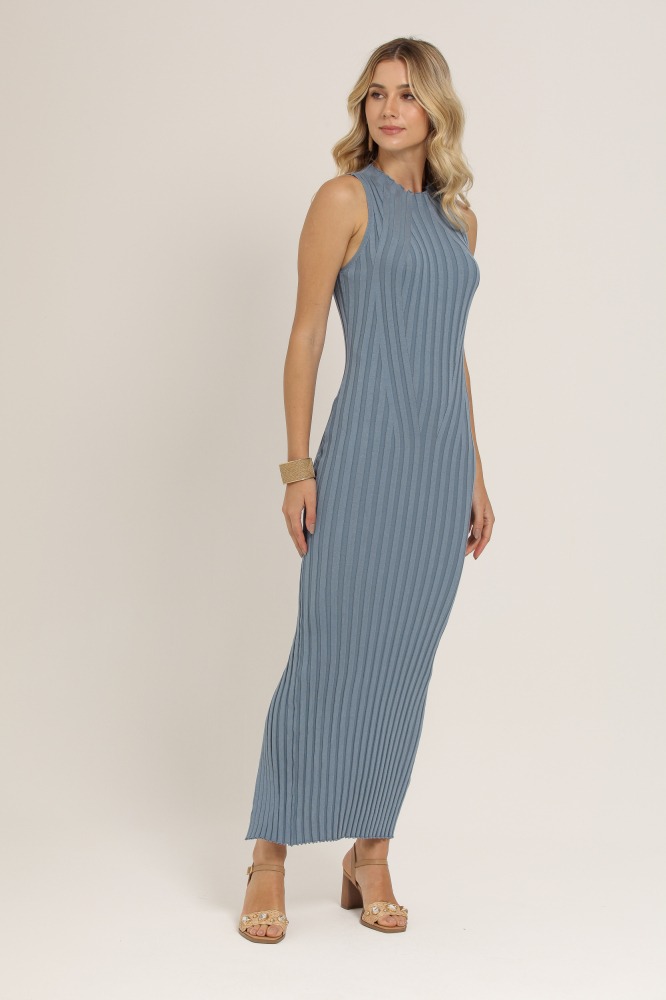 9037014 - VESTIDO LONGUETE TRICÔ AZUL