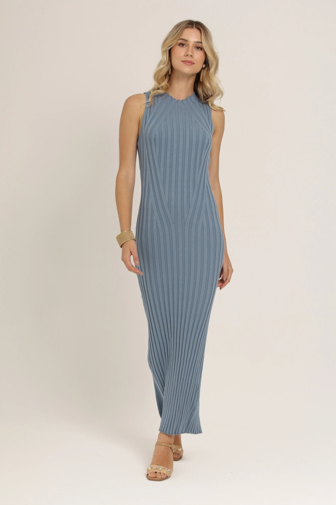 9037014 - VESTIDO LONGUETE TRICÔ AZUL