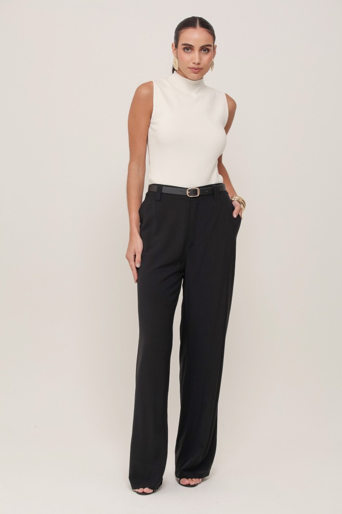 9037022 - Calça Reta Viscose PRETO 9037022 - Calça Reta Viscose PRETO