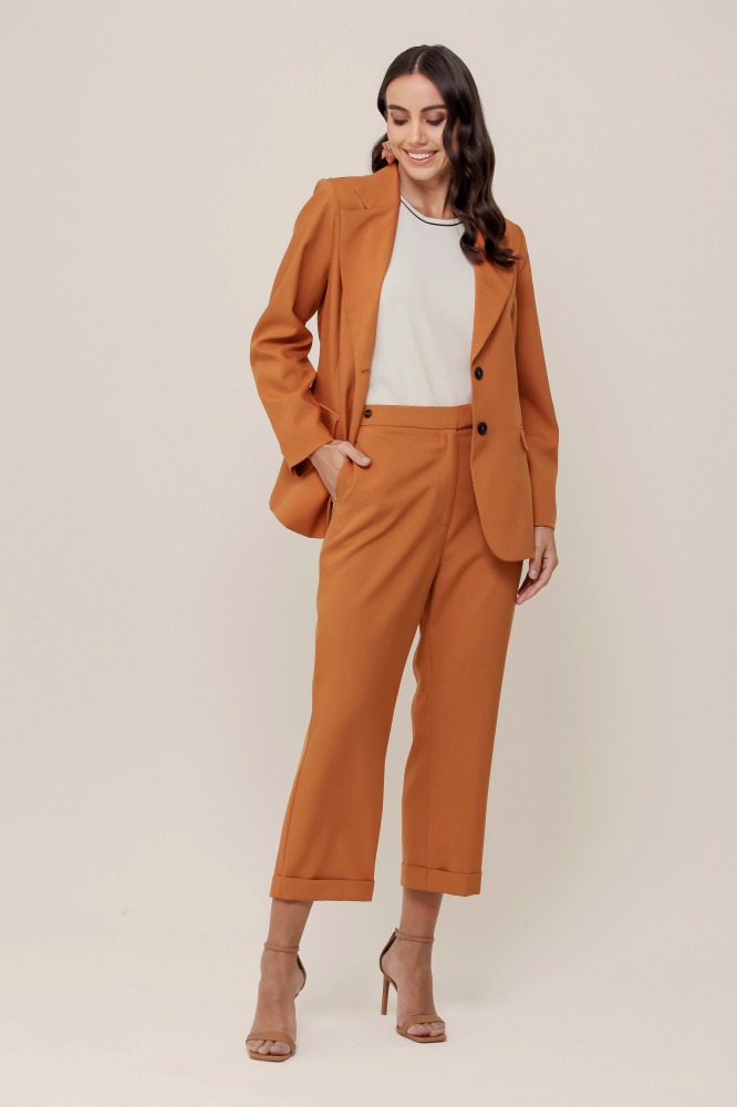 9037025 - Calça Alfaiataria Barra Italiana AZUL BÊBE