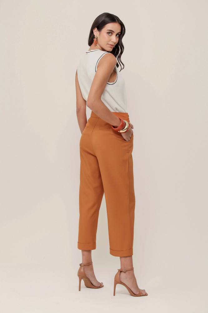 9037025 - Calça Alfaiataria Barra Italiana AZUL BÊBE