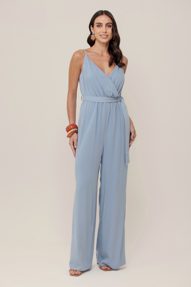9037029 - Macacão Transpassado em Viscose AZUL