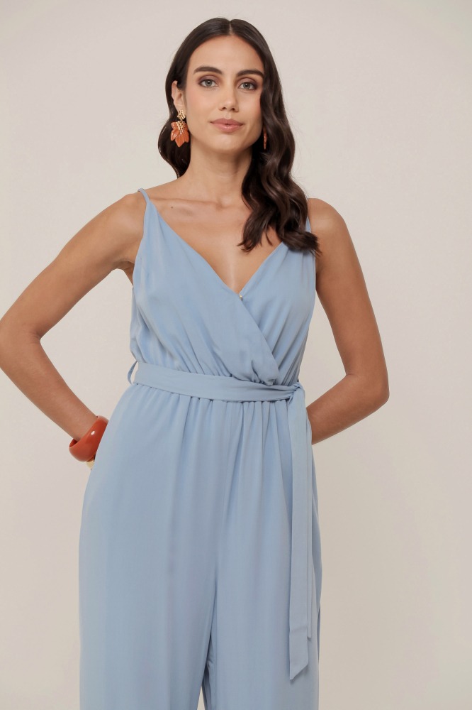 9037029 - Macacão Transpassado em Viscose AZUL