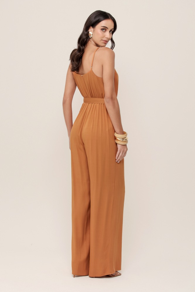 9037029 - Macacão Transpassado em Viscose CAMEL