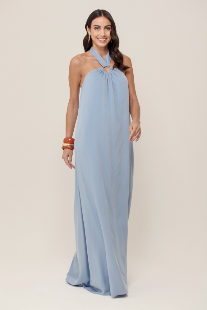 9037038 - Vestido Frente Única Viscose AZUL