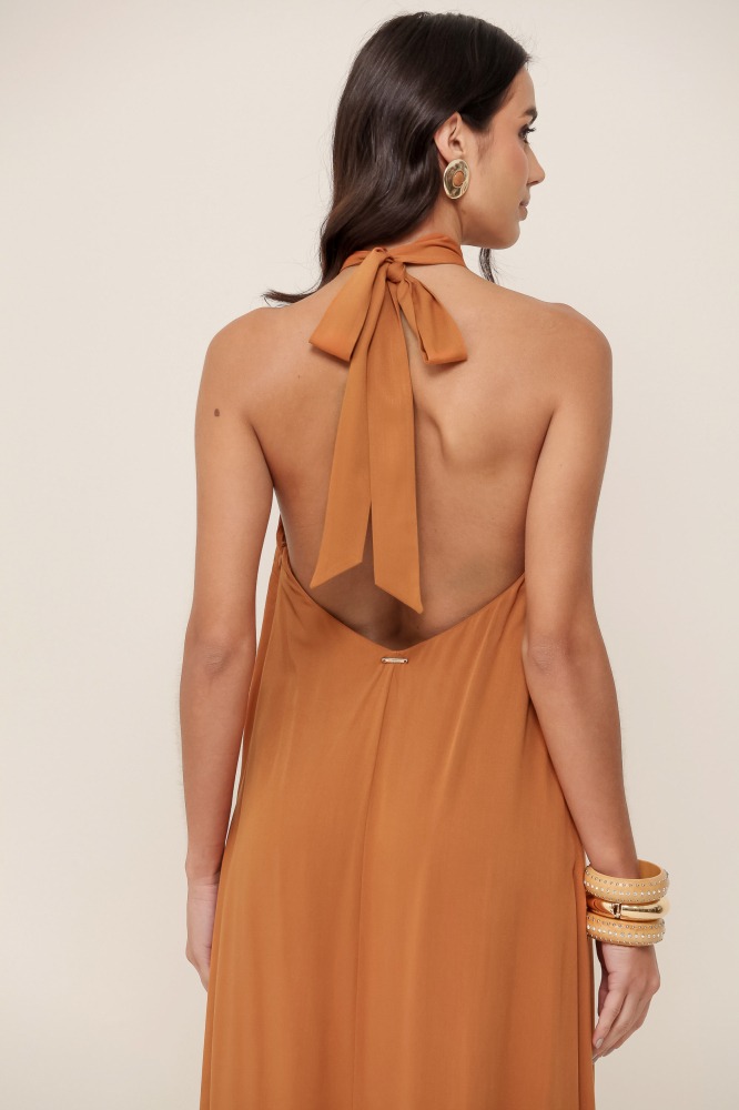 9037038 - Vestido Frente Única Viscose CARAMELO