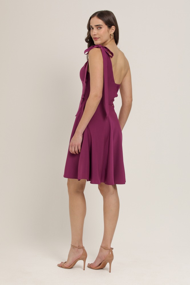 9037066 - Vestido Midi Um Ombro Só ROXO 9037066 - Vestido Midi Um Ombro Só ROXO