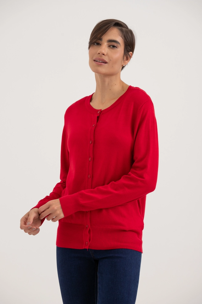 9037081 - Cardigan Gola Redonda VERMELHO 9037081 - Cardigan Gola Redonda VERMELHO - Imagem 2