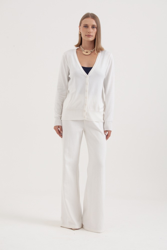 9037082 - Cardigan Decote V BRANCO 9037082 - Cardigan Decote V BRANCO