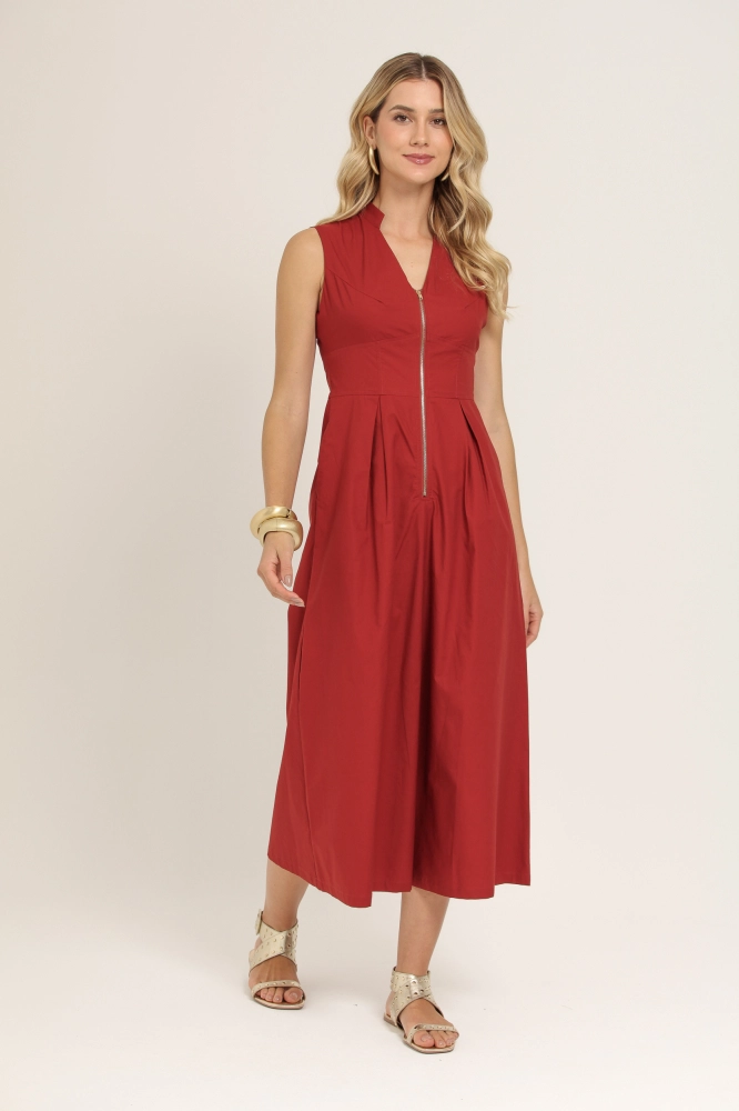 9037087 - Vestido Midi Chino FERRUGEM