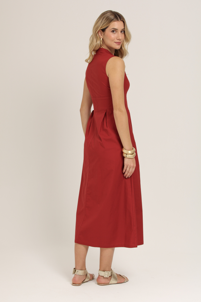 9037087 - Vestido Midi Chino FERRUGEM
