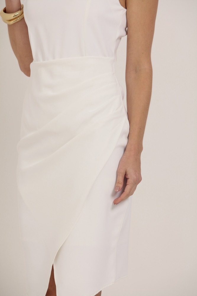 9037088 - Vestido Midi Assimétrico BRANCO