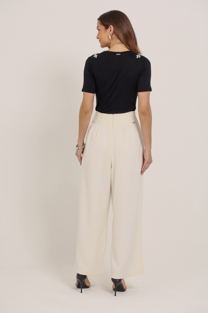 9037089 - Calça Pantalona Alfaiataria OFF-WHITE