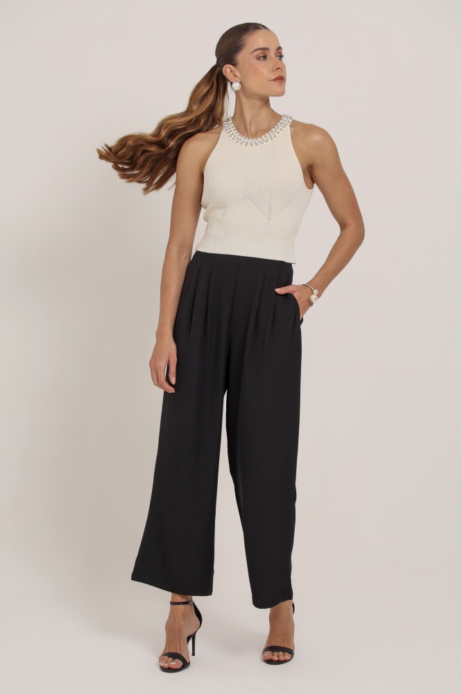 9037089 - Calça Pantalona Alfaiataria PRETO