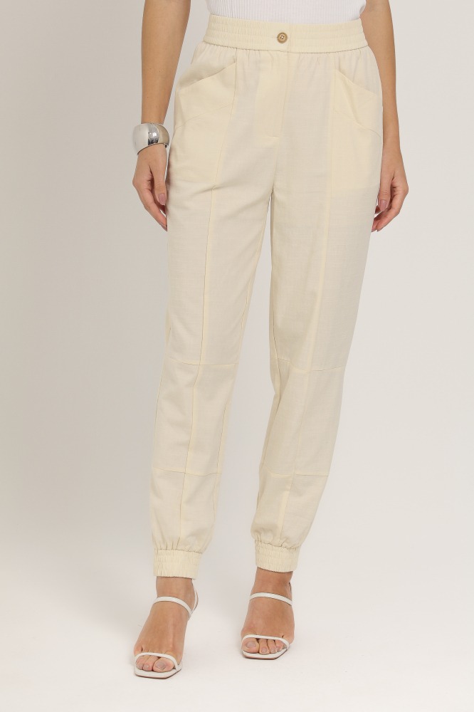9037090 - Calça Jogging Linho AMARELO