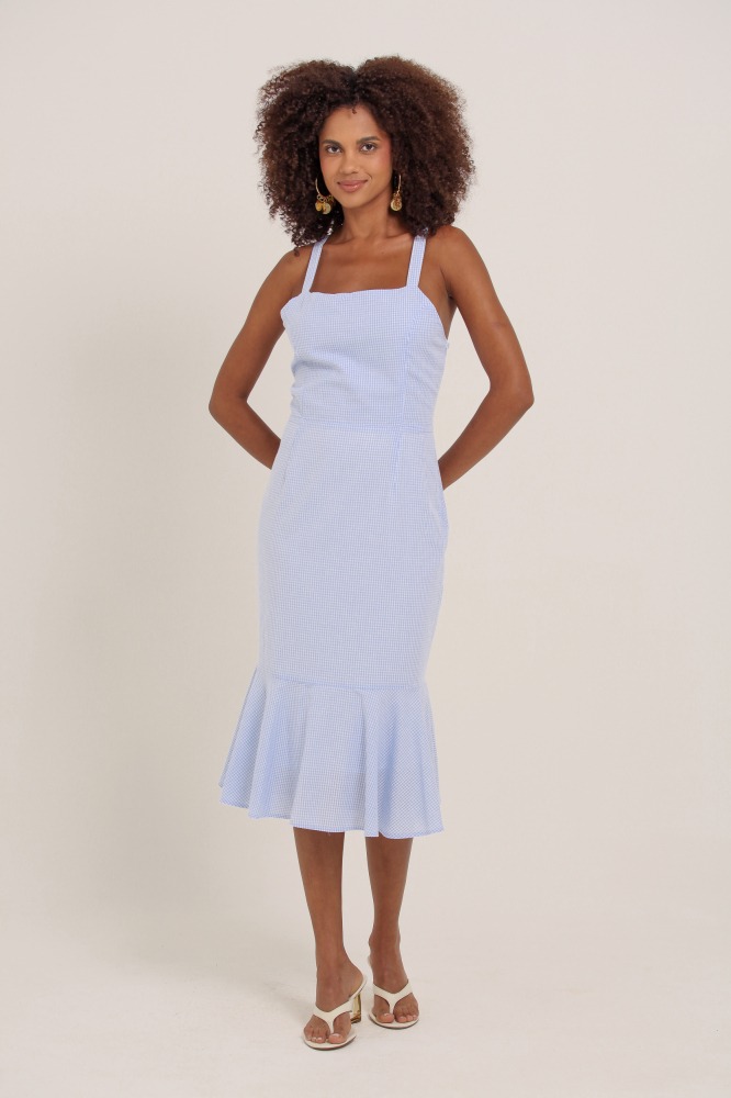 9037096 - Vestido Midi Xadrez AZUL