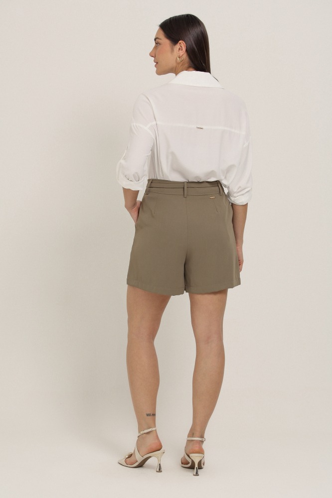 9037099 - Shorts Alfaiataria C/ Cinto VERDE 