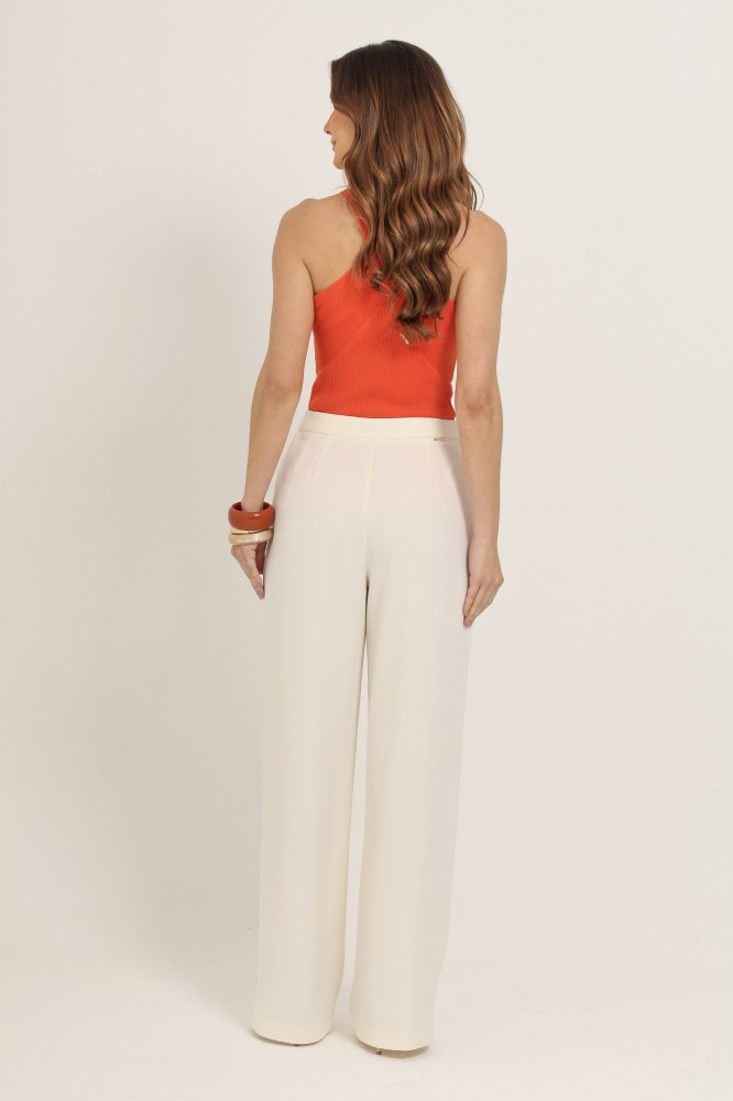 9037111 - Calça Alfaiataria Pantalona OFF-WHITE
