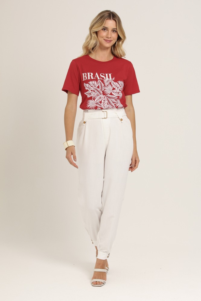9037116 - Calça Jogger Alfaiataria Chino BRANCO 9037116 - Calça Jogger Alfaiataria Chino BRANCO