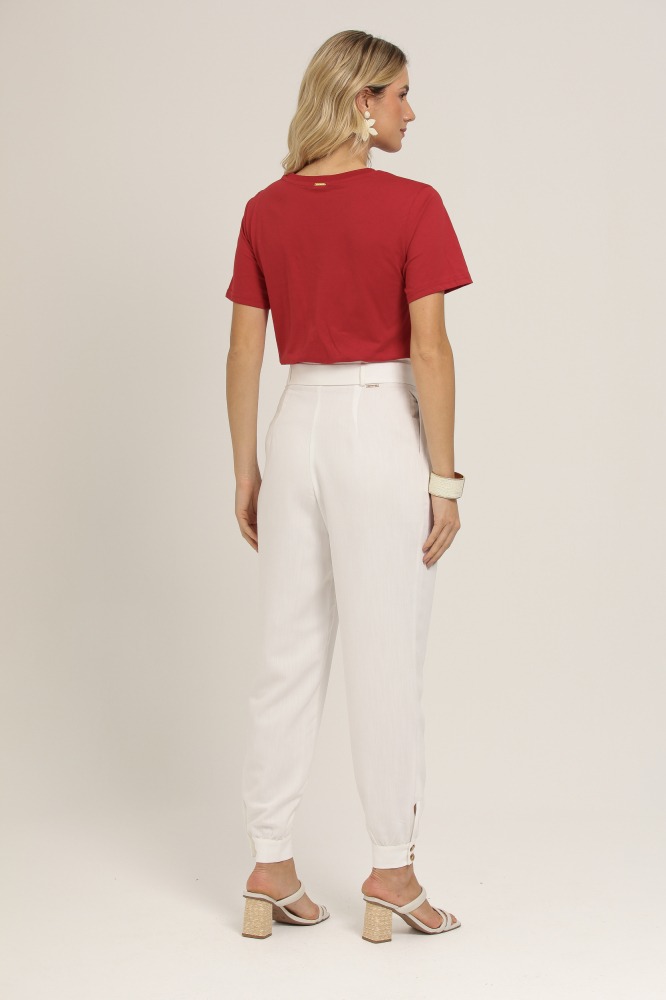 9037116 - Calça Jogger Alfaiataria Chino BRANCO 9037116 - Calça Jogger Alfaiataria Chino BRANCO