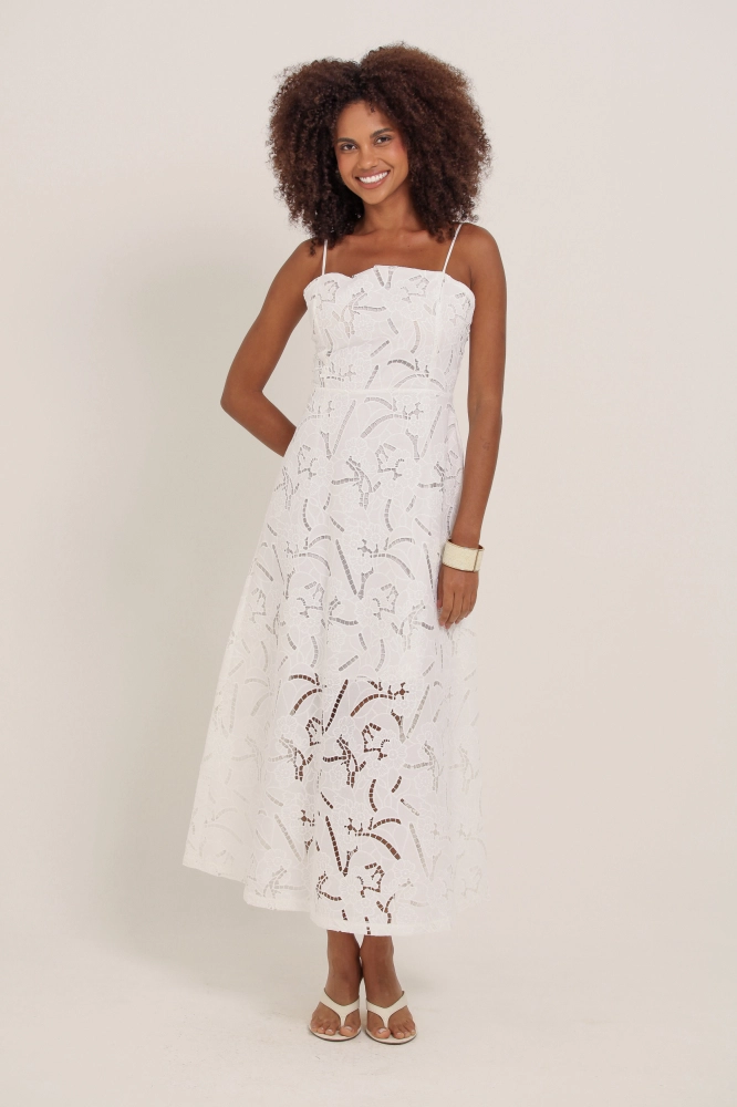 9037126 - Vestido Longo Guipir OFF-WHITE