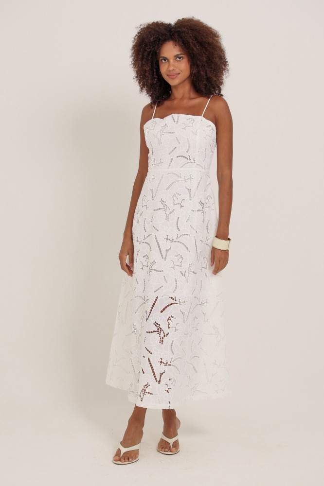 9037126 - Vestido Longo Guipir OFF-WHITE