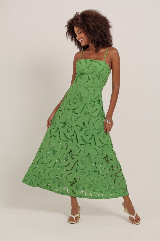 9037126 - Vestido Longo Guipir VERDE 