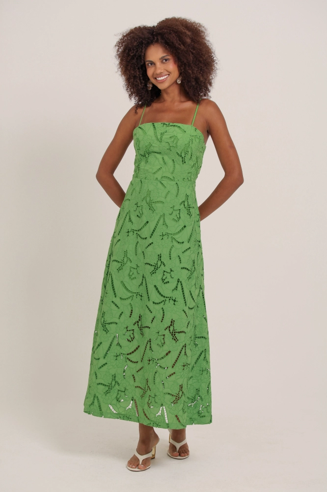 9037126 - Vestido Longo Guipir VERDE 9037126 - Vestido Longo Guipir VERDE