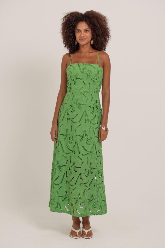 9037126 - Vestido Longo Guipir VERDE 