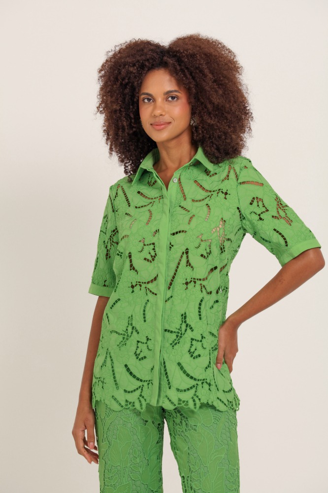 9037128 - Camisa Manga Curta Guipir VERDE 