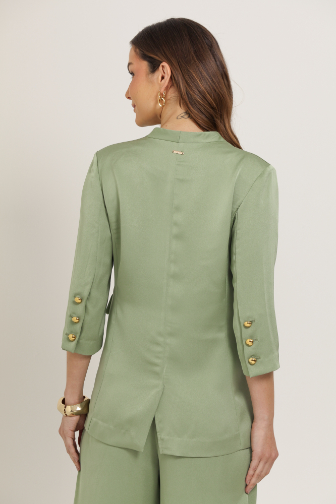 9037137 - Blazer Alfaiataria Detalhe Dourado VERDE 9037137 - Blazer Alfaiataria Detalhe Dourado VERDE