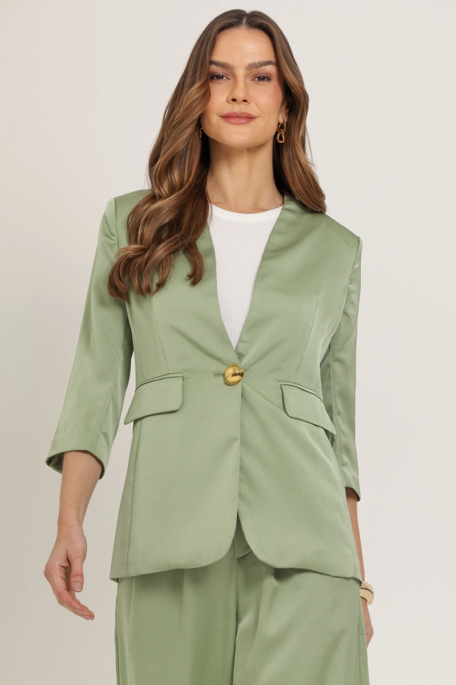 9037137 - Blazer Alfaiataria Detalhe Dourado VERDE 9037137 - Blazer Alfaiataria Detalhe Dourado VERDE - Imagem 1
