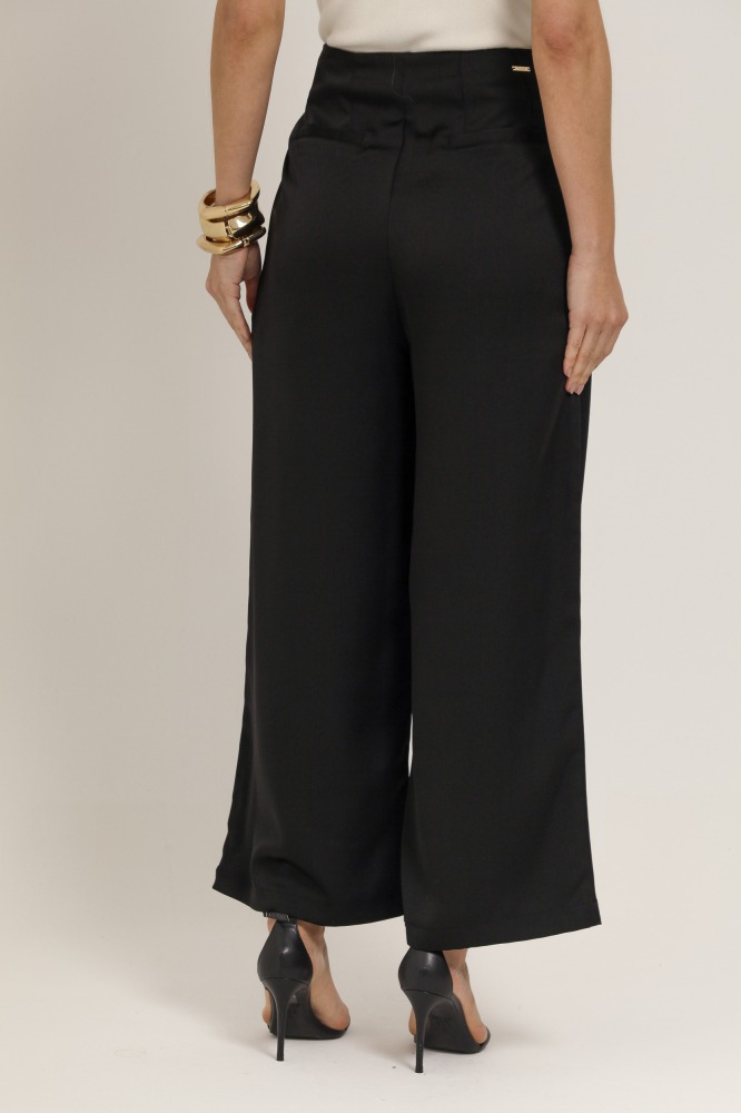 9037138 - Calça Alfaiataria Detalhe Dourado  PRETO