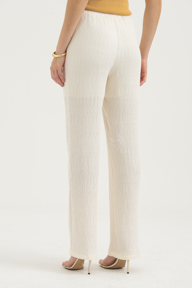 9037147 - Calça Reta Com Amarração OFF-WHITE