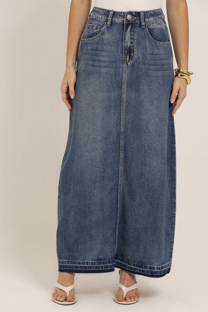 9037154 - Saia Longuete Jeans  JEANS