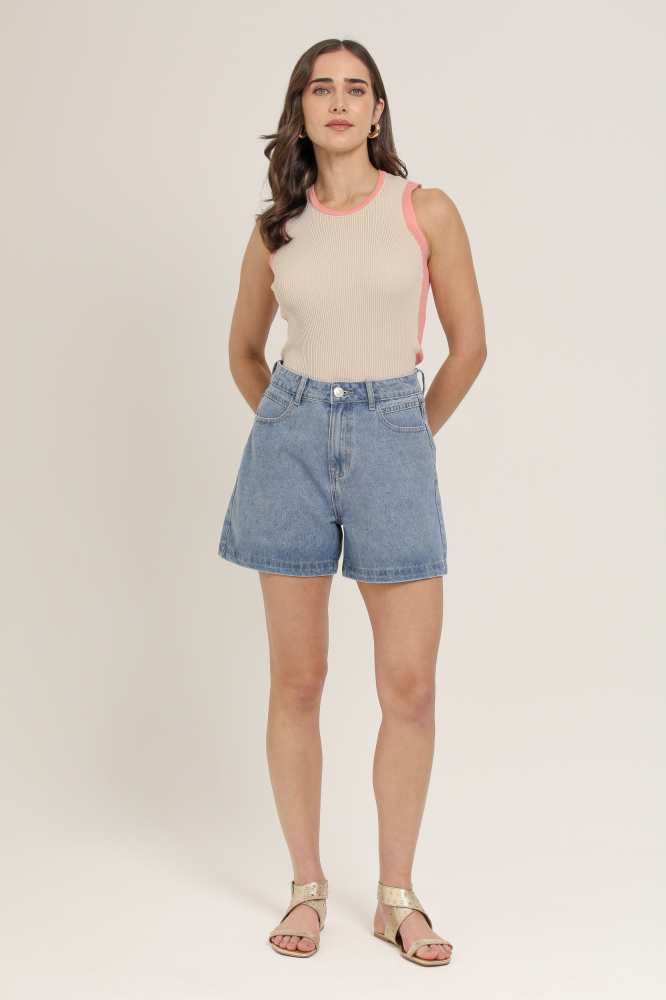 9037178 - Regata Tricô Vivo Gola E Cava ROSA