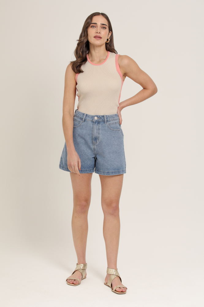 9037178 - Regata Tricô Vivo Gola E Cava ROSA